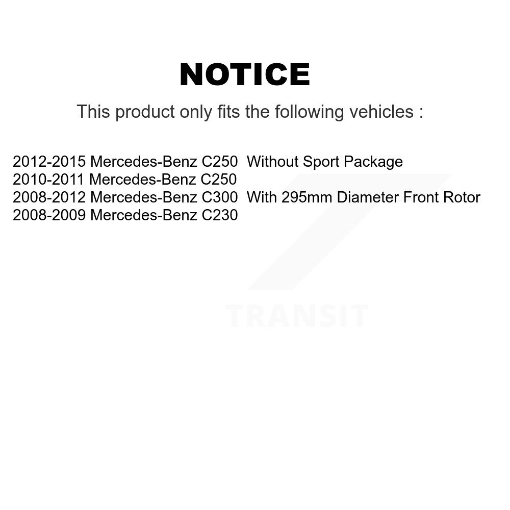 [Front] Rotor de frein à disque avant pour Mercedes-Benz C300 C250 C230 GCR-980789