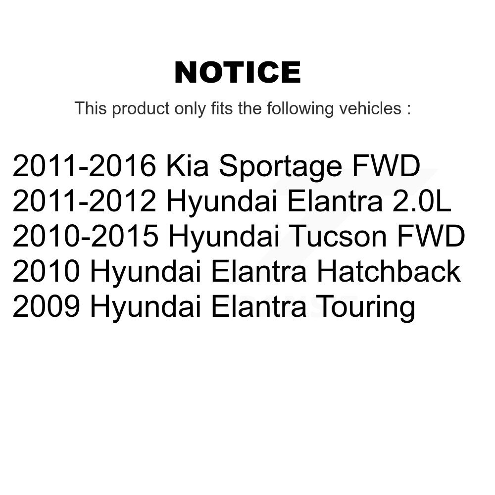 [Arrière] Rotor de frein à disque arrière pour Hyundai Elantra Tucson Kia Sportage GCR-980896