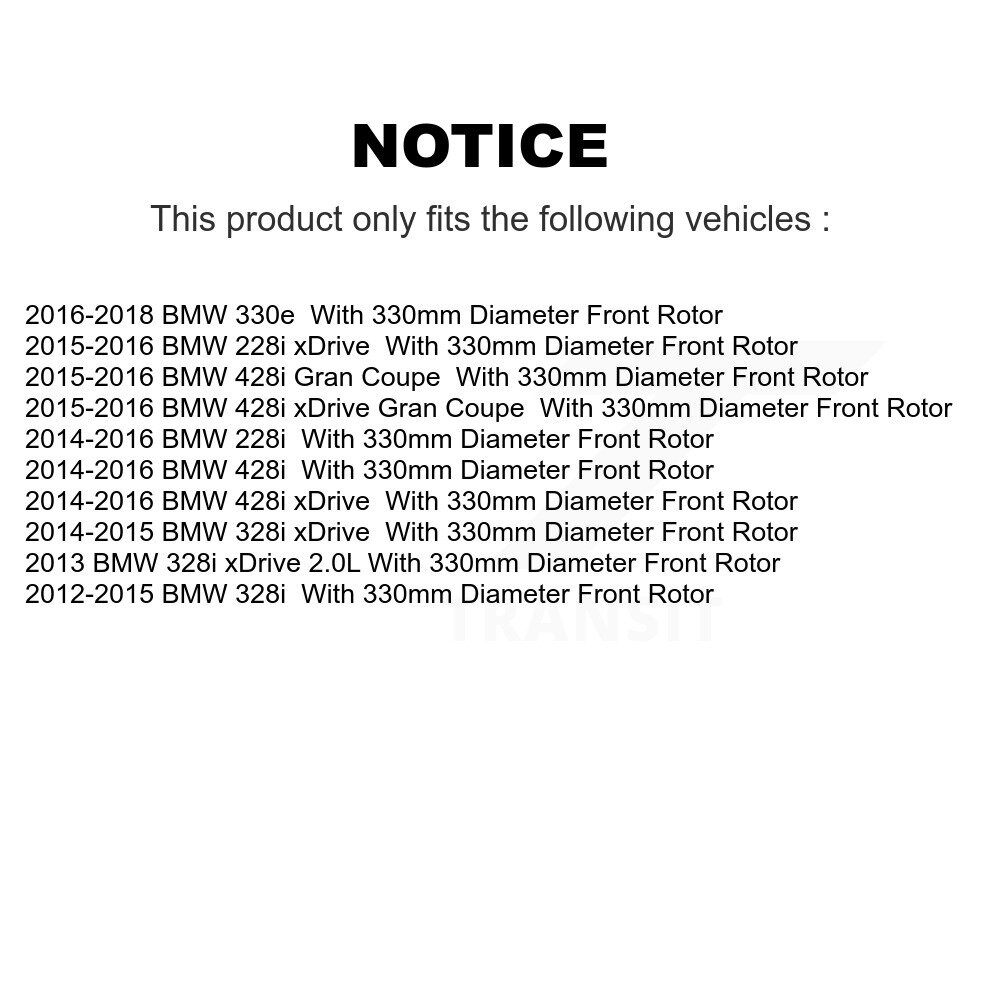 [Front] Rotor de frein à disque avant pour BMW 328i xDrive 428i 228i Gran Coupe 330e GCR-981066