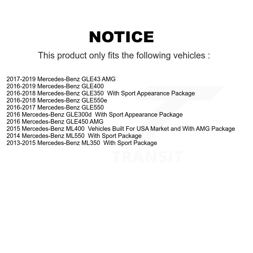 [Arrière] Rotor de frein à disque arrière pour Mercedes-Benz ML350 GLE350 GLE43 AMG GLE400 ML400