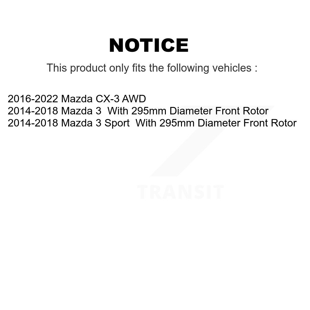 [Front] Rotor de frein à disque avant pour Mazda 3 CX-3 Sport GCR-981421