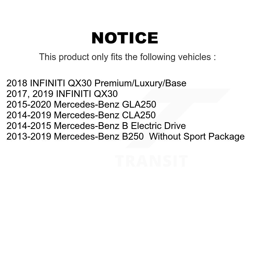 [Front] Rotor de frein à disque avant pour Mercedes-Benz GLA250 CLA250 B250 INFINITI QX30 B