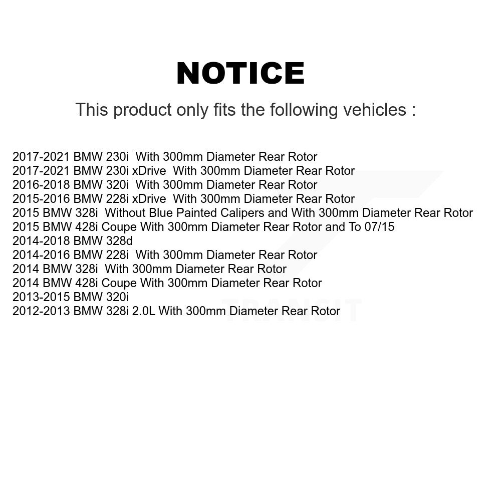 [Arrière] Rotor de frein à disque arrière pour BMW 230i xDrive 228i 328i 320i 428i 328d GCR-982062