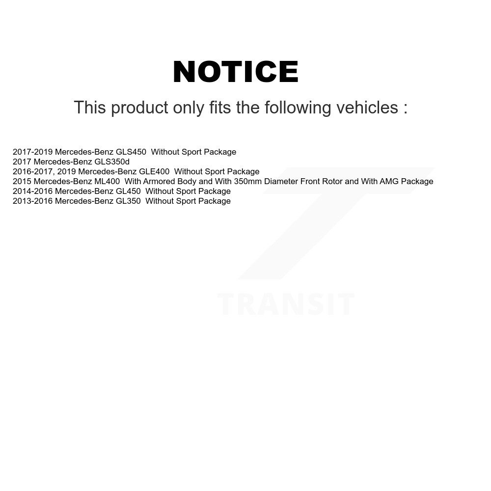 [Front] Rotor de frein à disque avant pour Mercedes-Benz GL350 GLE400 GLS450 ML400 GL450 GLS350d