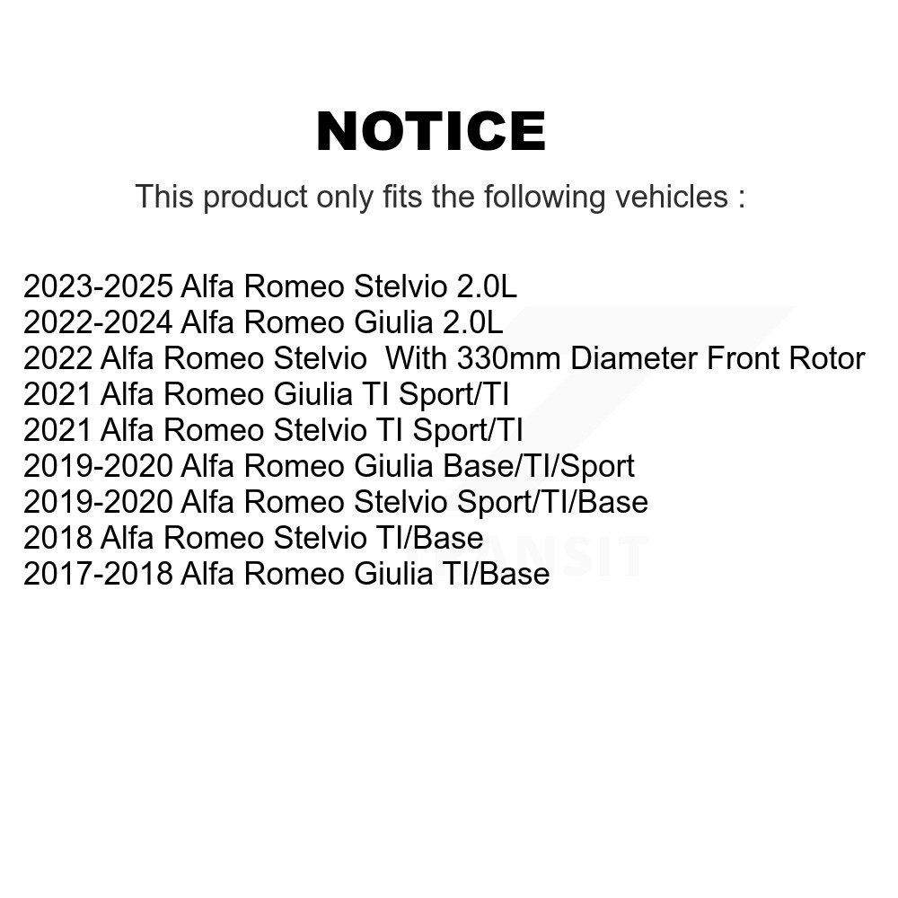 [N/A] Rotor de frein à disque pour Alfa Romeo Stelvio Giulia GCR-982276