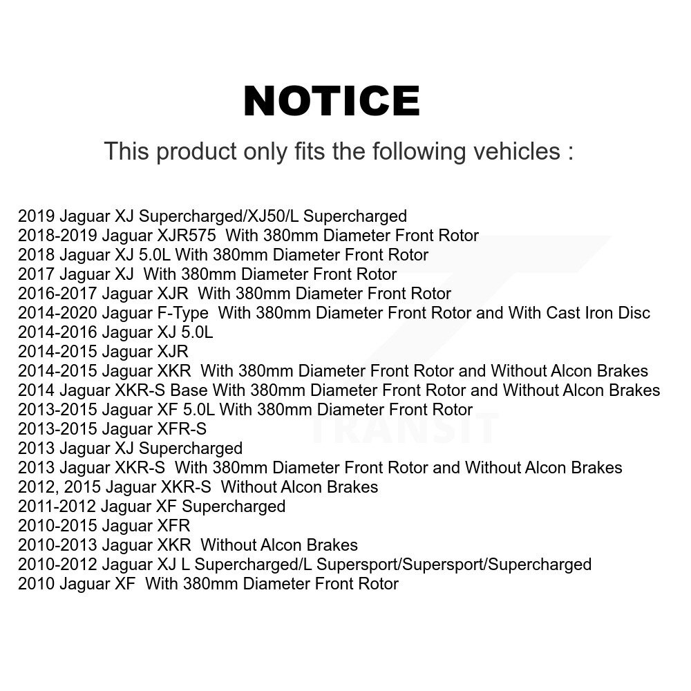 [Front] Rotor de frein à disque avant pour Jaguar type F XF XJ XKR XFR XKR-S XFR-S XJR XJR575
