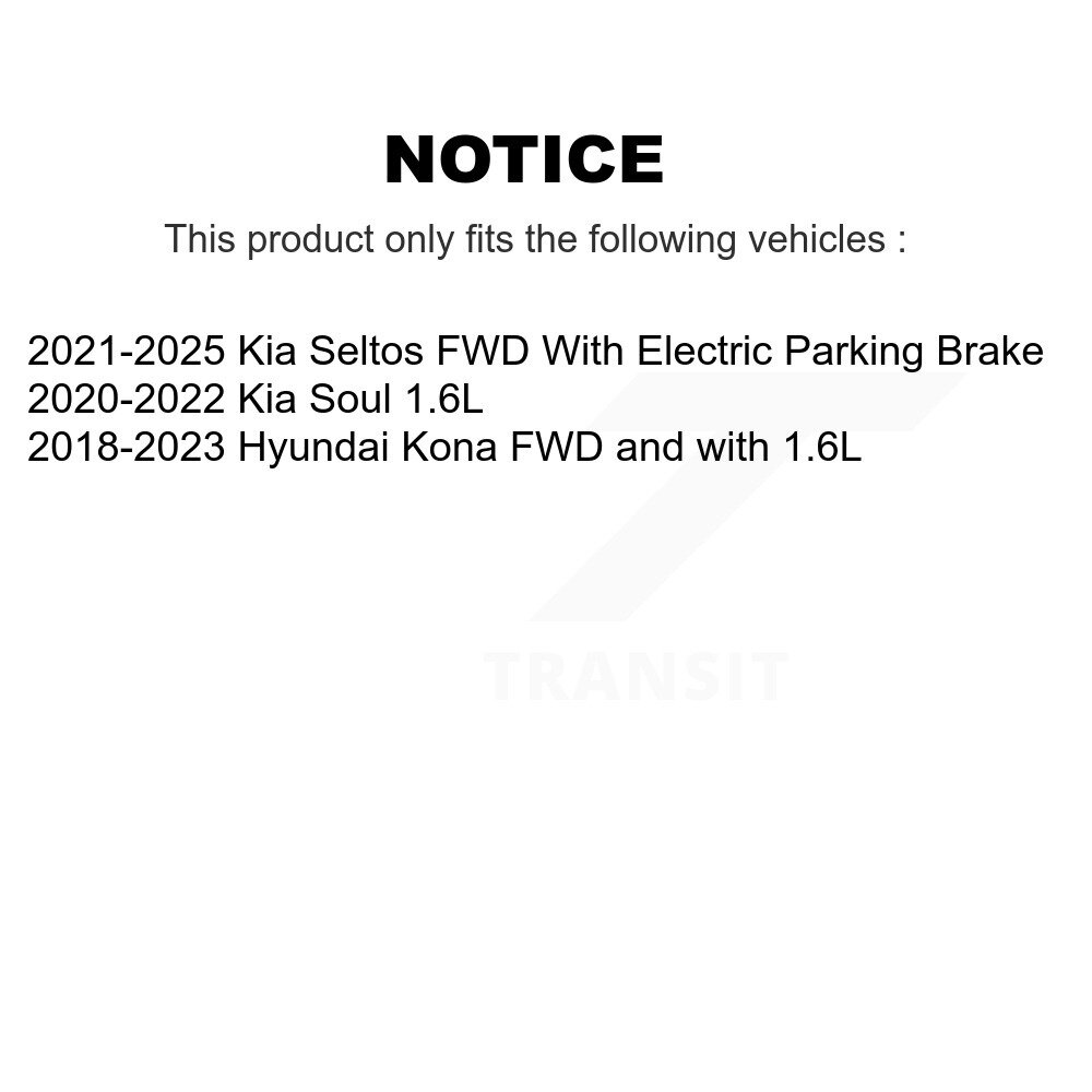 [Arrière] Rotor de frein arrière pour Hyundai Kona Kia Seltos Soul GCR-982363