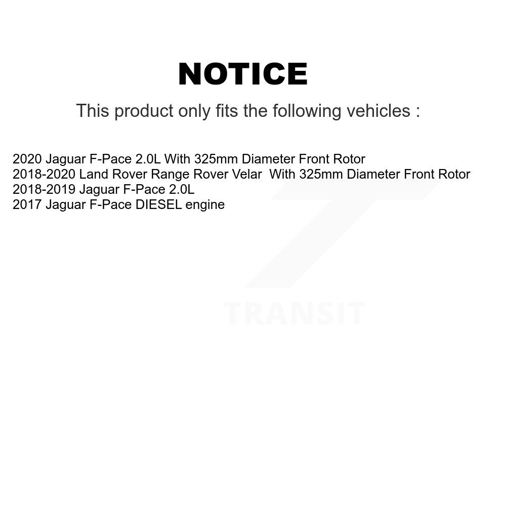 [Front] Rotor de frein à disque avant pour Jaguar F-Pace Land Rover Gamme Velar GCR-982364
