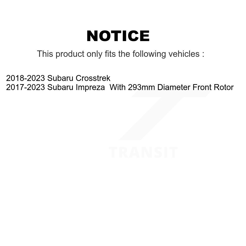 [Front] Rotor de frein à disque avant pour Subaru Crosstrek Impreza GCR-982487
