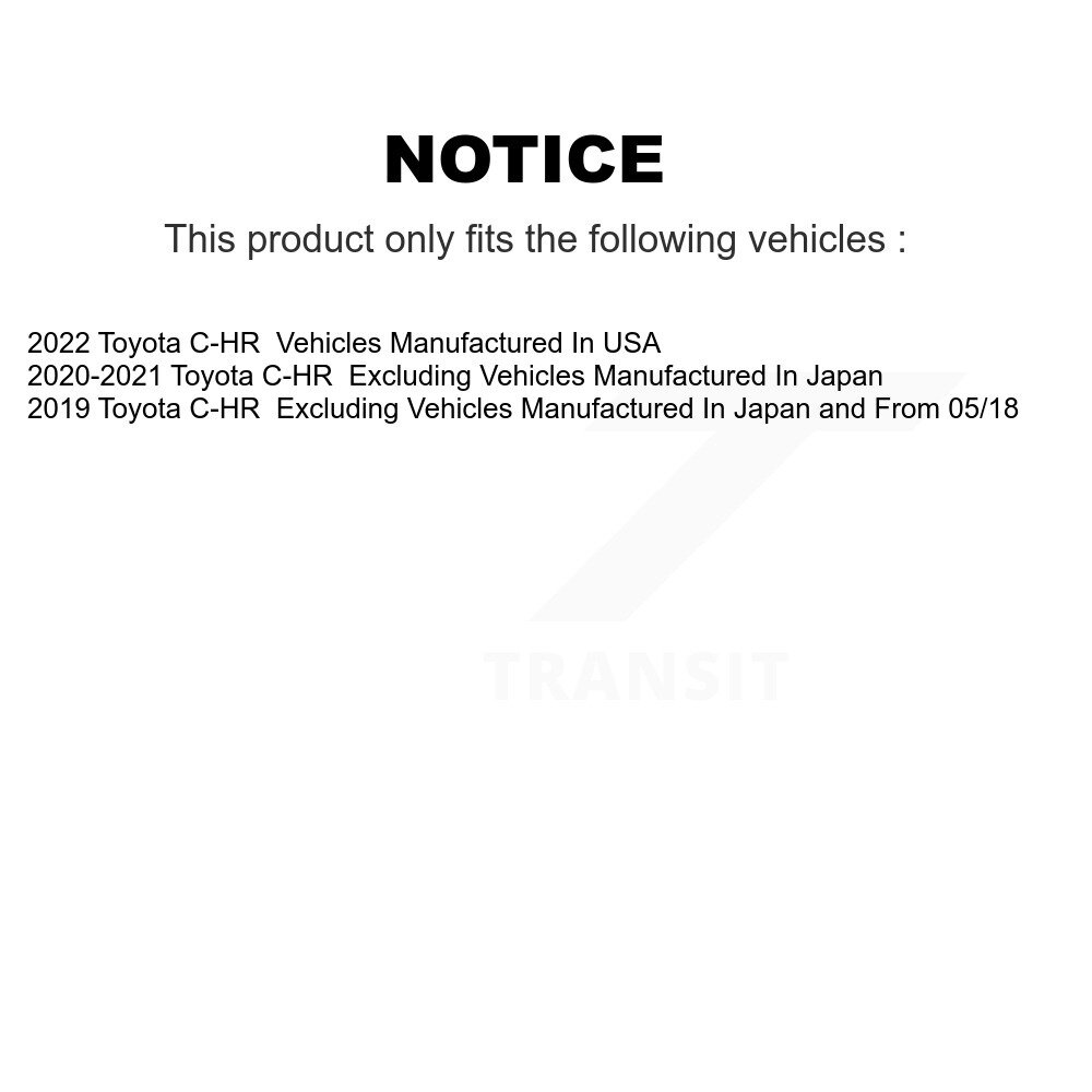 [Arrière] Rotor de frein arrière pour Toyota C-HR GCR-982498
