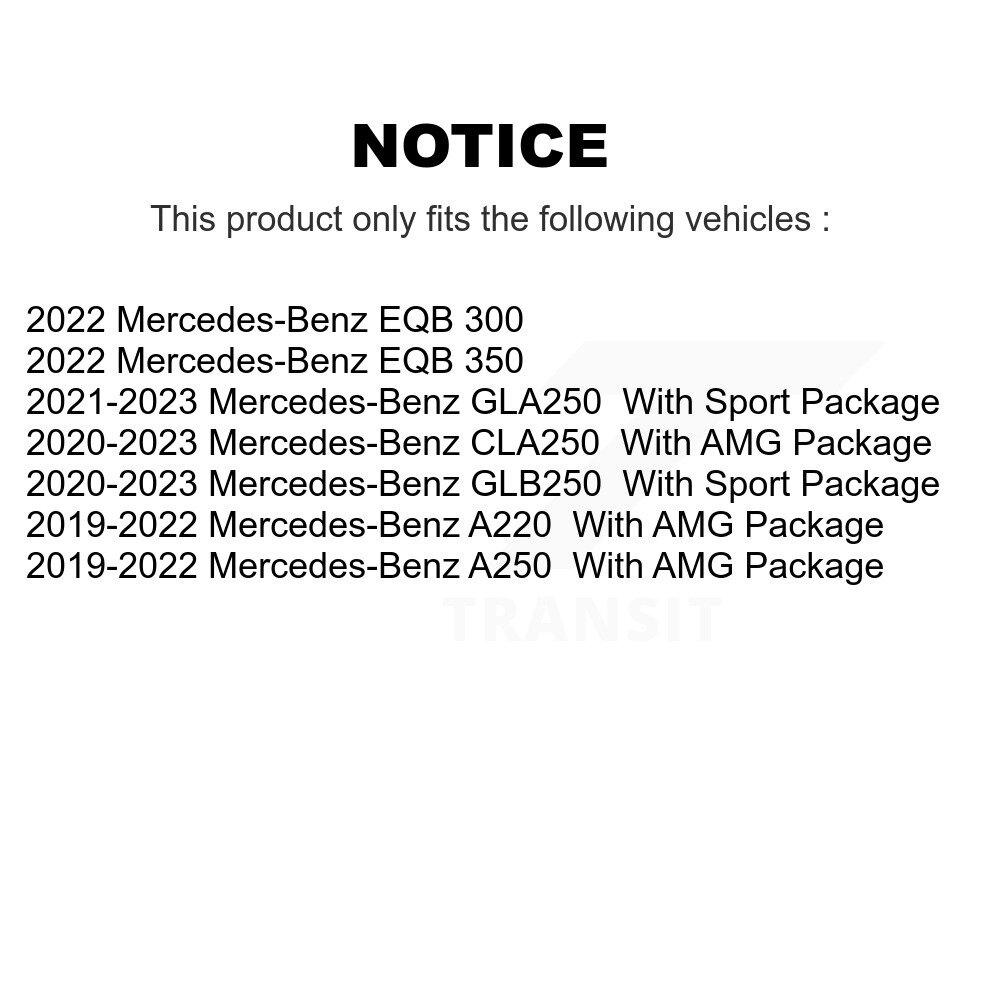 [Front] Rotor de frein à disque avant pour Mercedes-Benz GLB250 GLA250 A220 CLA250 A250 EQB 350