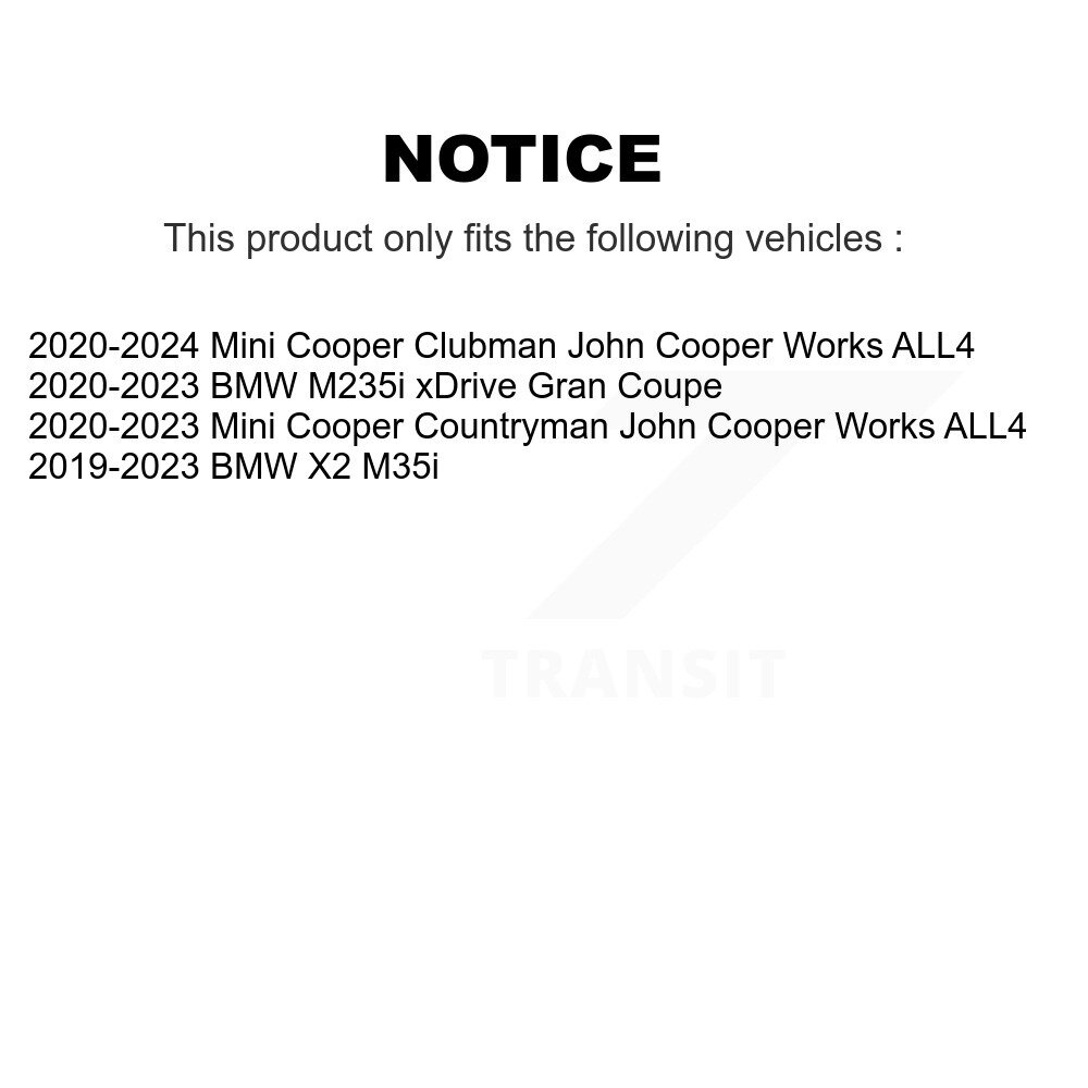 [Arrière] Rotor de frein à disque arrière pour Mini Cooper Countryman BMW X2 M235i xDrive Grande Coupe