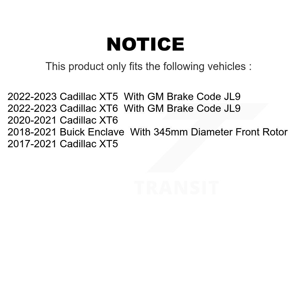 [Front] Rotor de frein à disque avant pour Cadillac XT5 Buick Enclave XT6 GCR-G8278