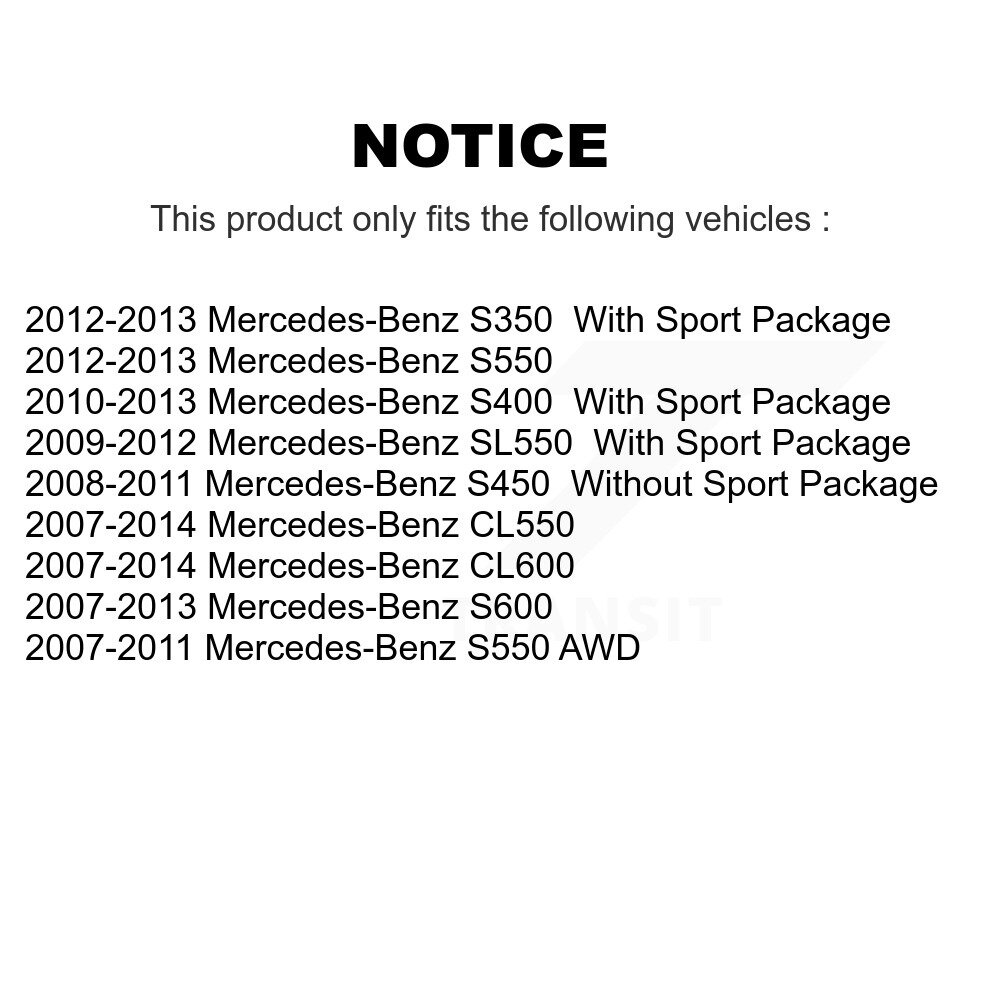 [Arrière] Rotor de frein à disque arrière pour Mercedes-Benz S550 S450 SL550 CL550 S350 S400 S600