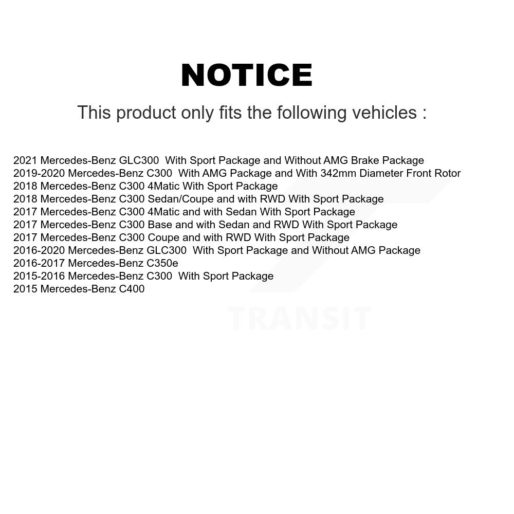 [Front] Rotor de frein à disque avant pour Mercedes-Benz GLC300 C300 C400 C350e GCR-G8328