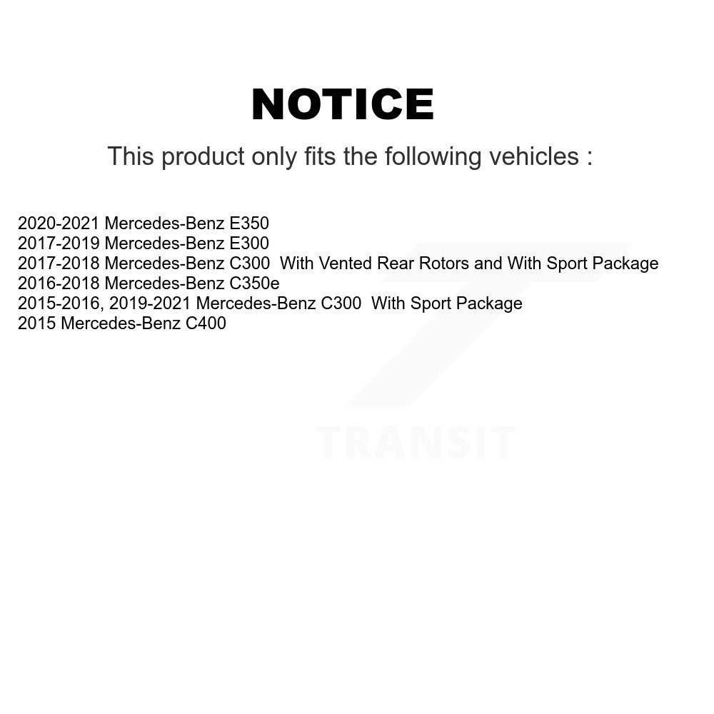 [Arrière] Rotor de frein à disque arrière pour Mercedes-Benz C300 E300 C400 E350 C350e GCR-G8329