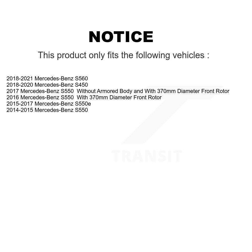 [Front] Rotor de frein à disque avant pour Mercedes-Benz S550 S560 S450 S550e GCR-G8353OE
