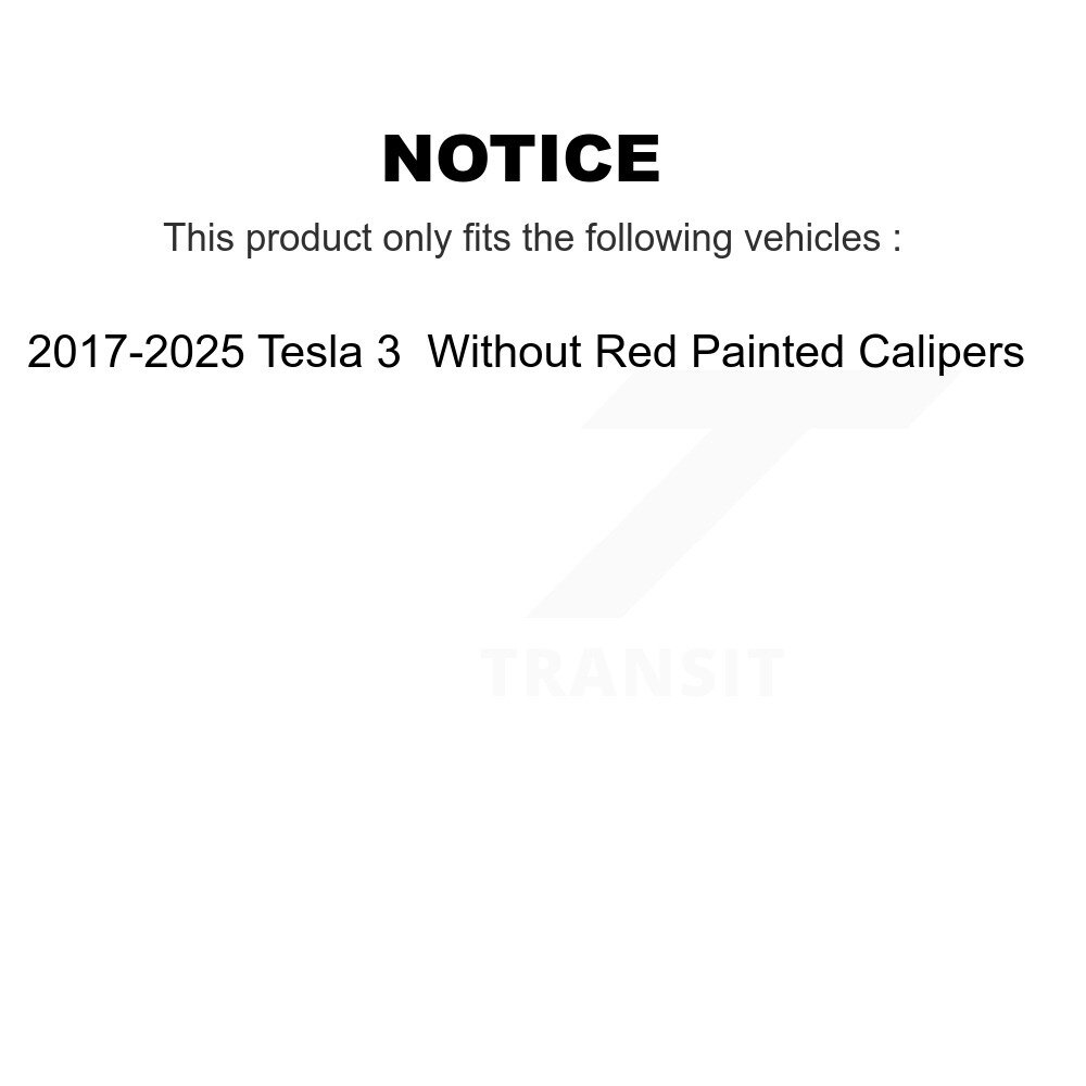 [Arrière] Rotor de frein à disque arrière pour 2017-2022 Tesla 3 Avec des étriers peints gris GCR-G8422