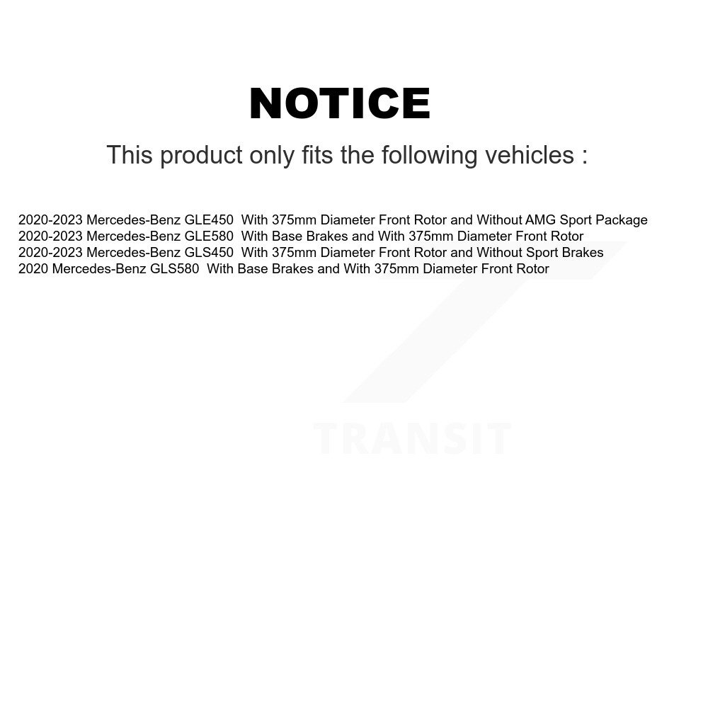 [Front] Rotor de frein à disque avant pour Mercedes-Benz GLE450 GLS450 GLS580 GLE580 GCR-G8494