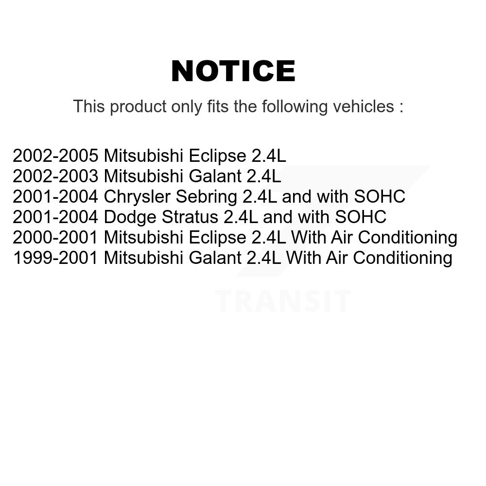 [Direction assistée, climatisation et roue libre] Ceinture Serpentine de puissance pour le Sebring Chrysler Mitsubishi Eclipse Galant Dodge
