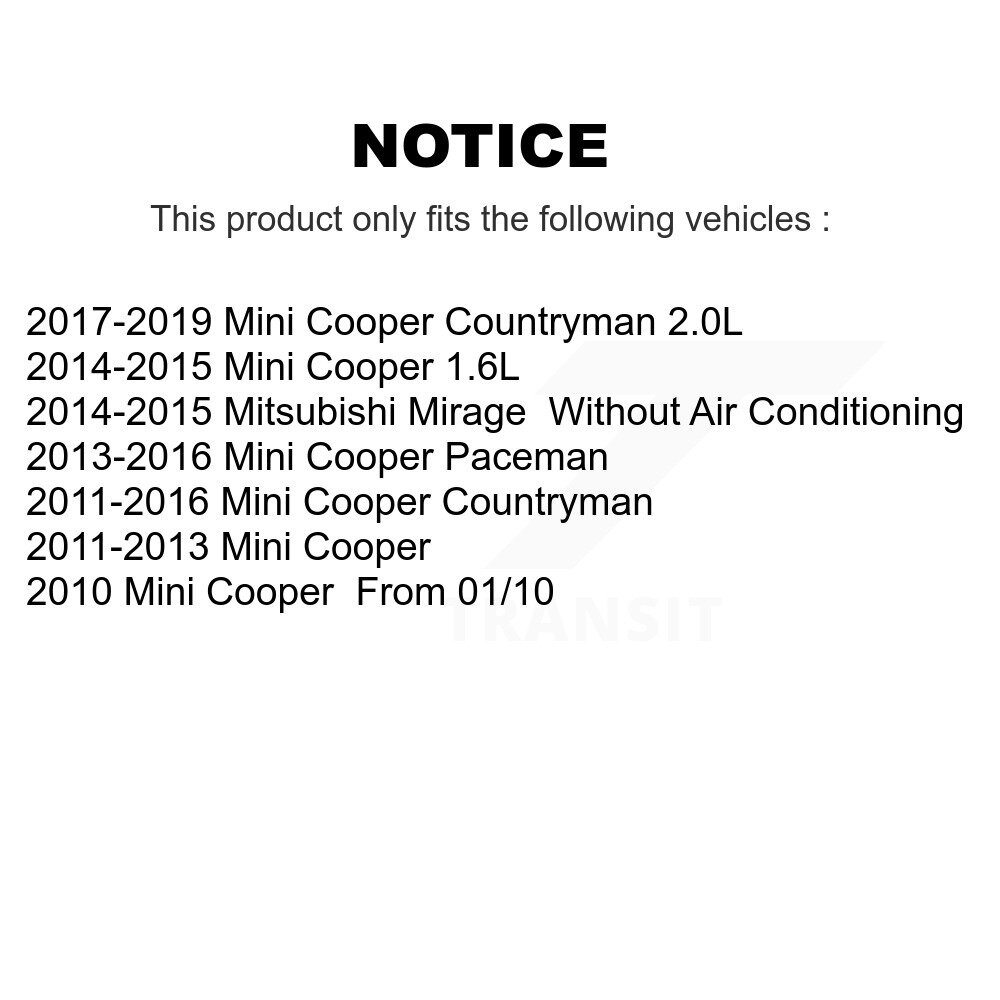 [Entraînement principal] Main Drive Serpentine Ceinture pour Mini Cooper Countryman Mitsubishi Mirage Paceman