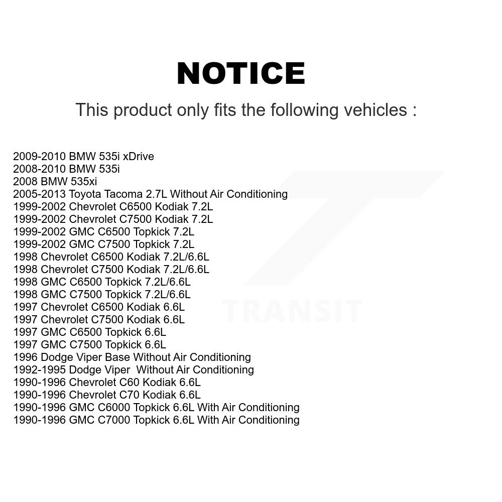 [Entraînement principal] Ceinture Serpentine pour Toyota Tacoma BMW 535i xDrive 535xi Dodge Viper