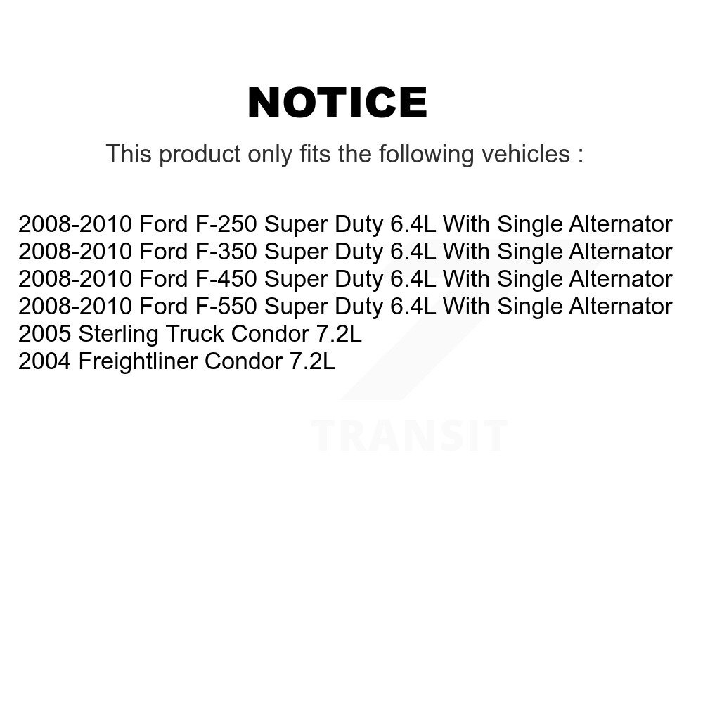 [Entraînement principal] Ceinture de sérépentine pour Ford F-350 Super Duty F-250 F-550 Freightliner Sterling