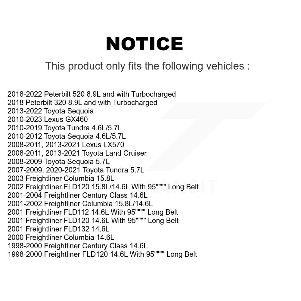 [Entraînement principal] Ceinture de sérépentine pour Toyota Tundra Lexus Sequoia GX460 LX570 Land Cruiser 320 520