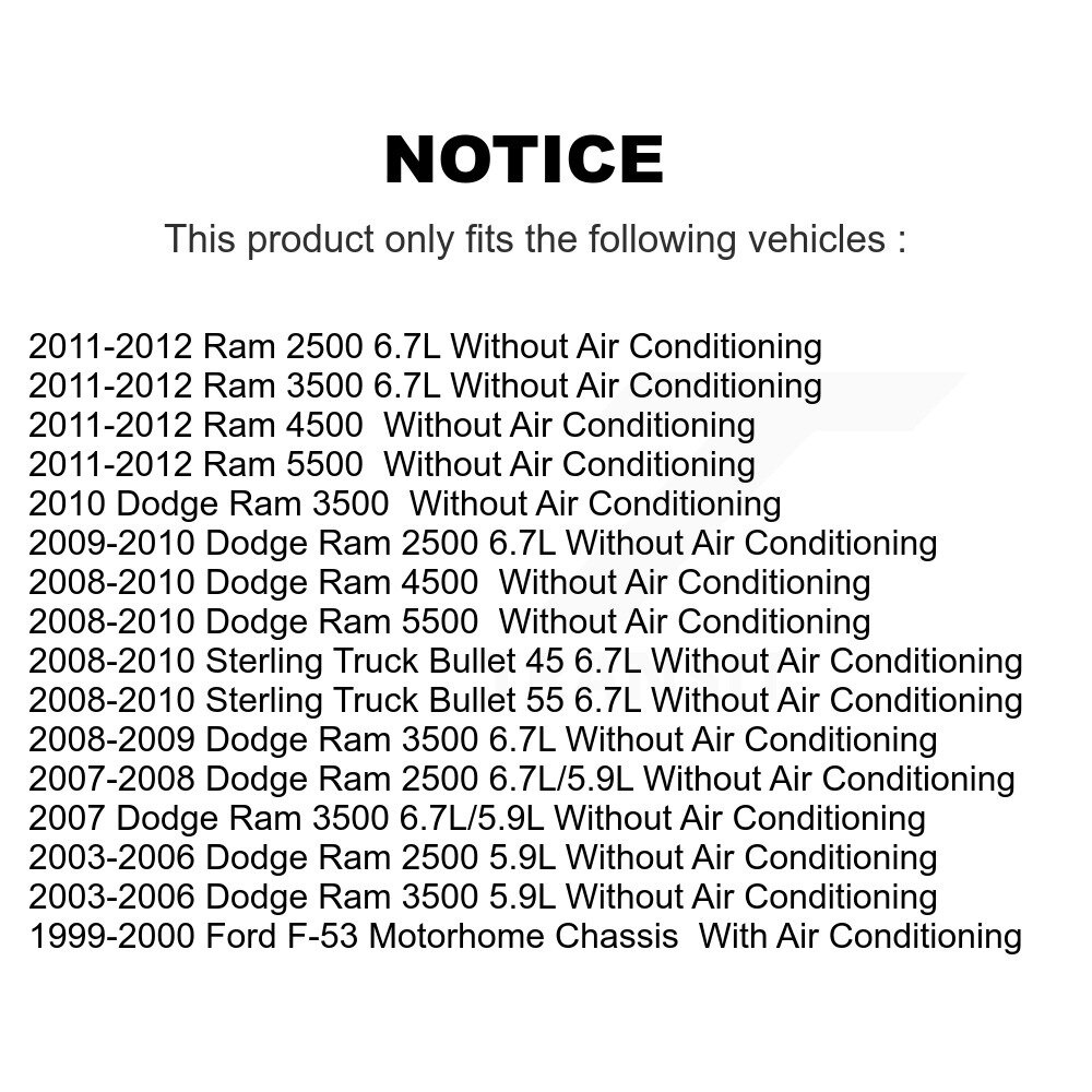 [Entraînement principal] Courroie Serpentine pour Dodge Ram 3500 2500 Ford Sterling Truck 4500 5500