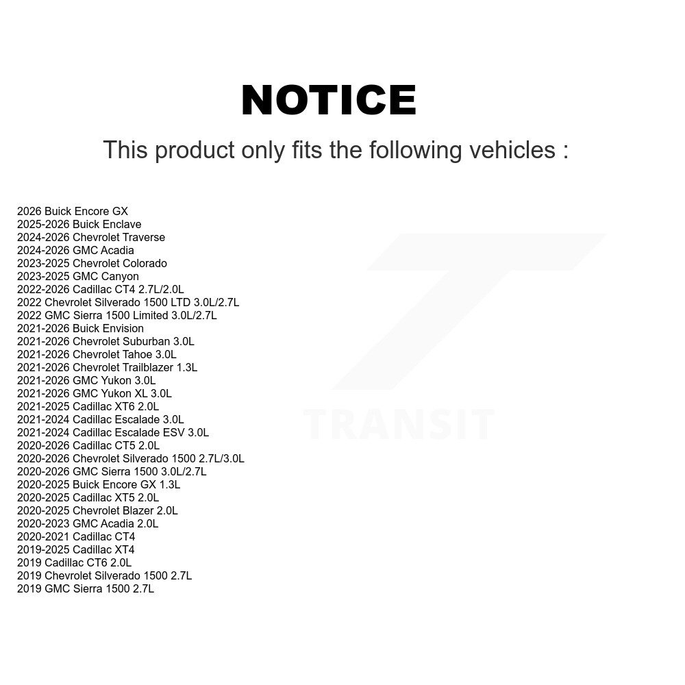 [N/A] Filtre à huile moteur pour Chevrolet GMC Silverado 1500 Sierra Cadillac Buick Encore