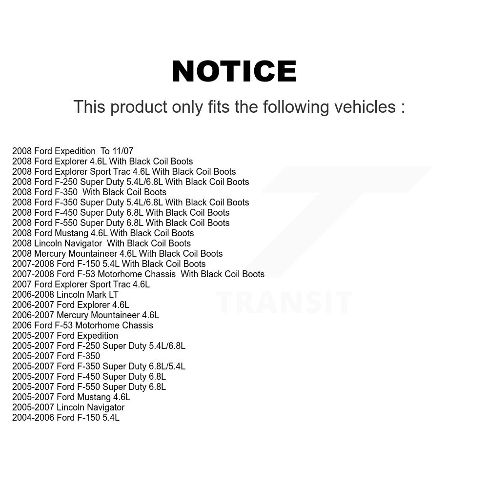 [N/A] Bobine d'allumage pour Ford F-150 F-350 Super Duty Mustang F-250 Explorer Sport Trac