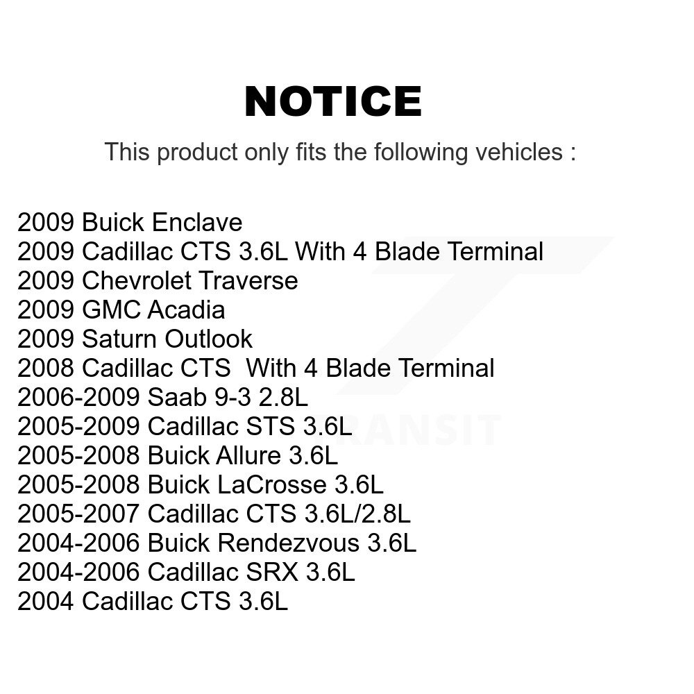 [N/A] Ignition Coil For Buick LaCrosse Cadillac CTS Allure Rendezvous Saab 9-3 Enclave