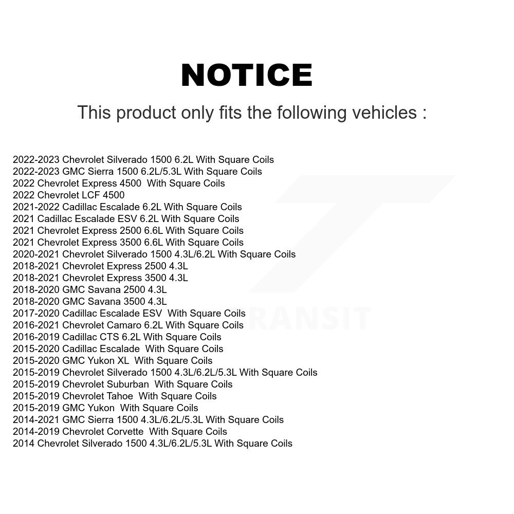 [N/A] Bobine d'allumage pour Chevrolet GMC Sierra 1500 Silverado Cadillac Camaro Corvette