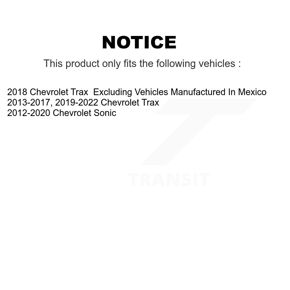[Arrière] Chaussures de frein à tambour arrière pour Chevrolet Trax Sonic NB-1011B