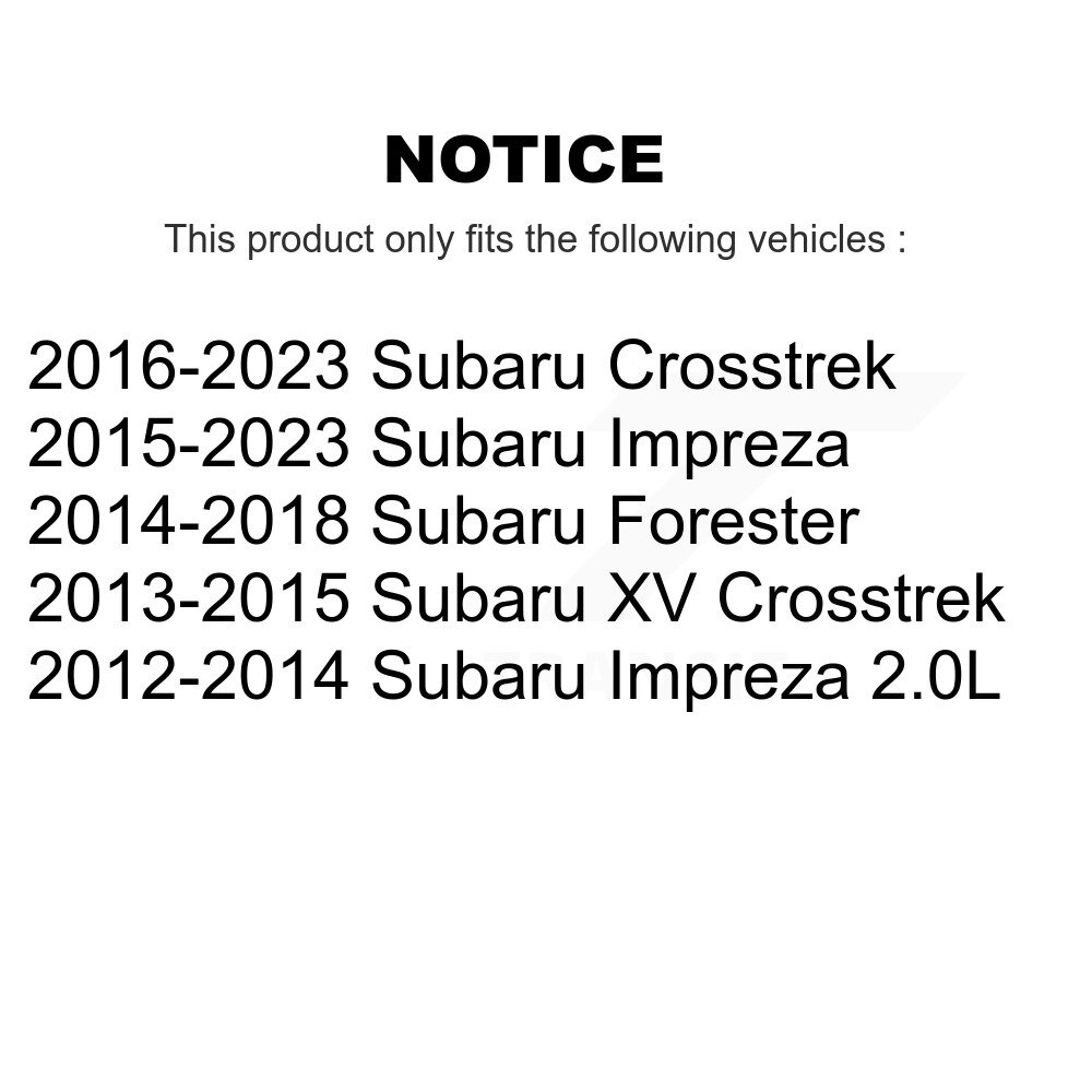 [Arrière] Chaussures de frein de stationnement arrière pour Subaru Crosstrek Impreza Forester XV NB-1022B