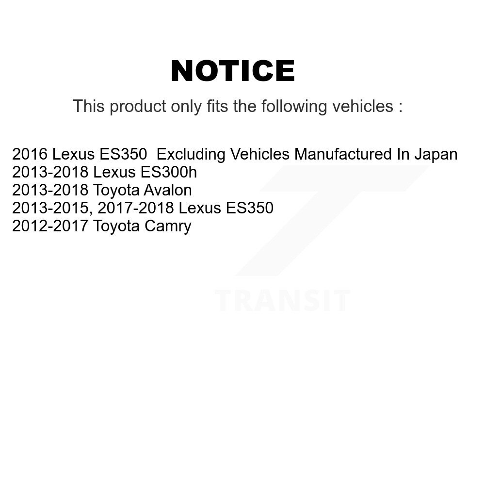 [Arrière] Chaussures de frein de stationnement arrière pour Toyota Camry Lexus ES350 Avalon ES300h NB-1024B