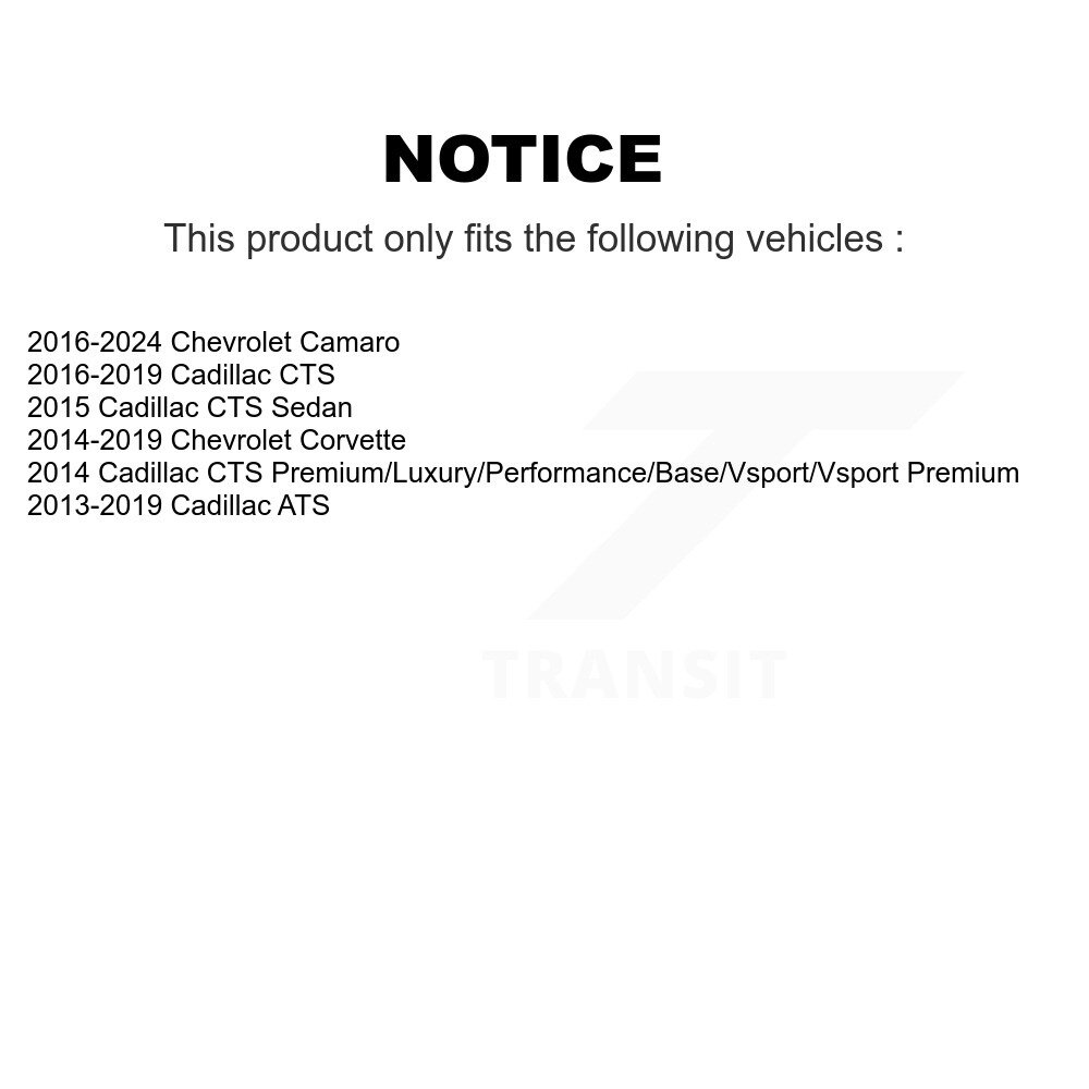 [Arrière] Chaussures de frein de stationnement arrière pour Chevrolet Cadillac Camaro ATS Corvette CTS NB-1040B