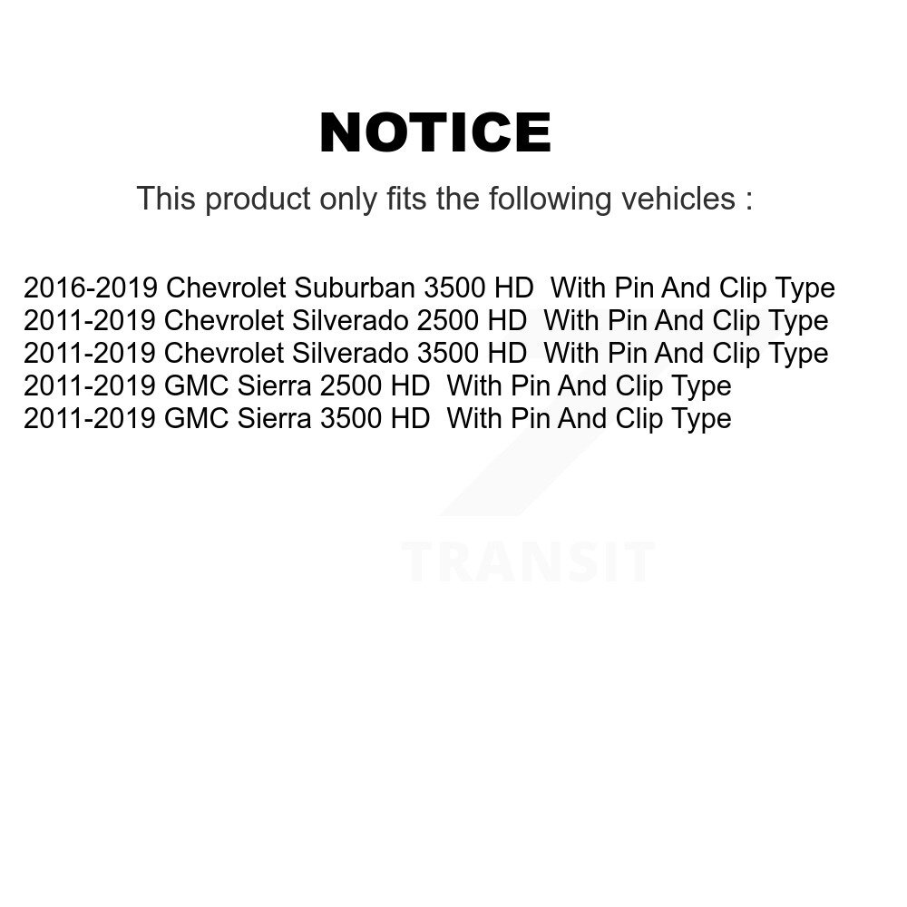 [Arrière] Chaussures de frein de stationnement arrière pour GMC Chevrolet Sierra 2500 HD Silverado 3500 Suburban
