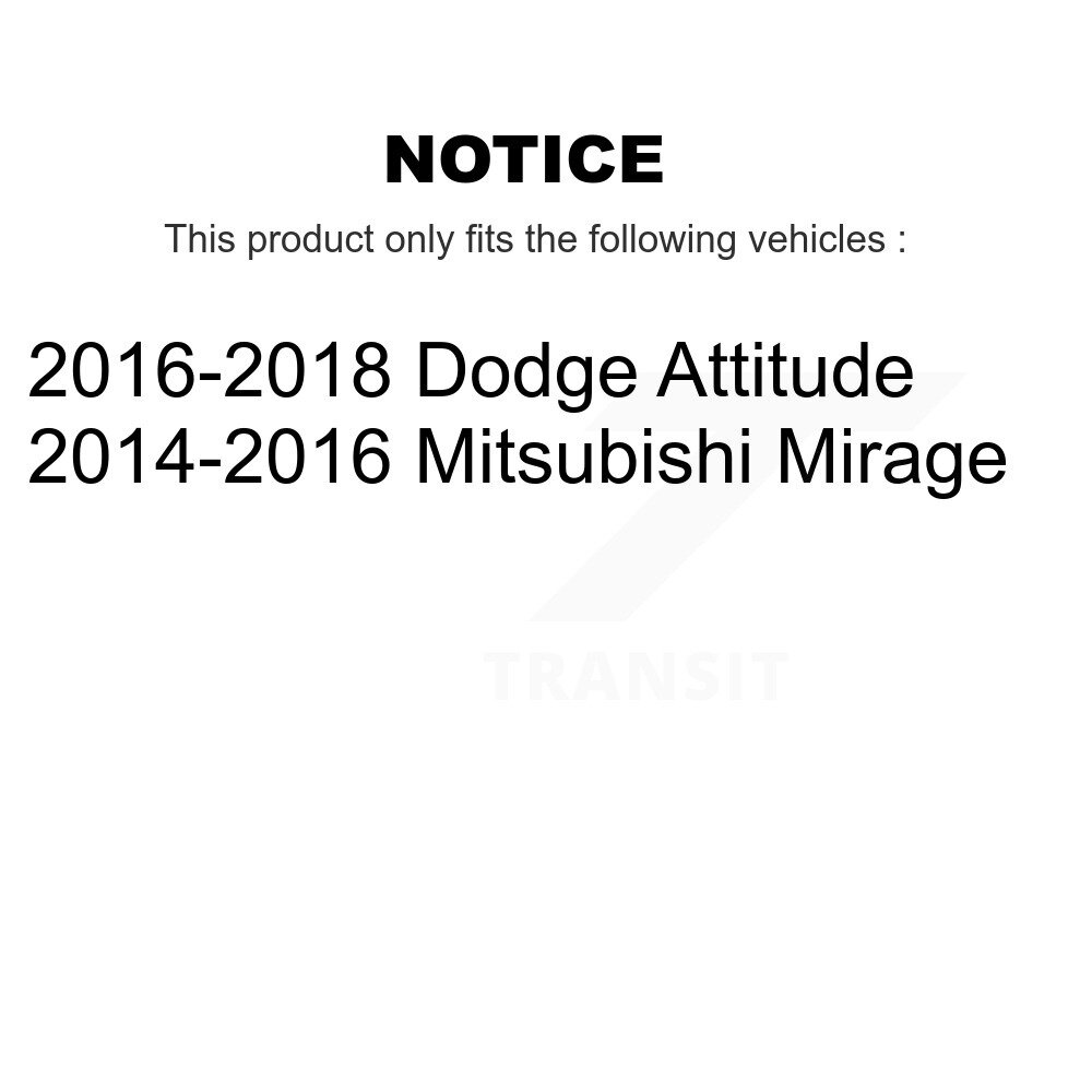 [Arrière] Chaussures de frein à tambour arrière pour Mitsubishi Mirage Dodge Attitude NB-1059B