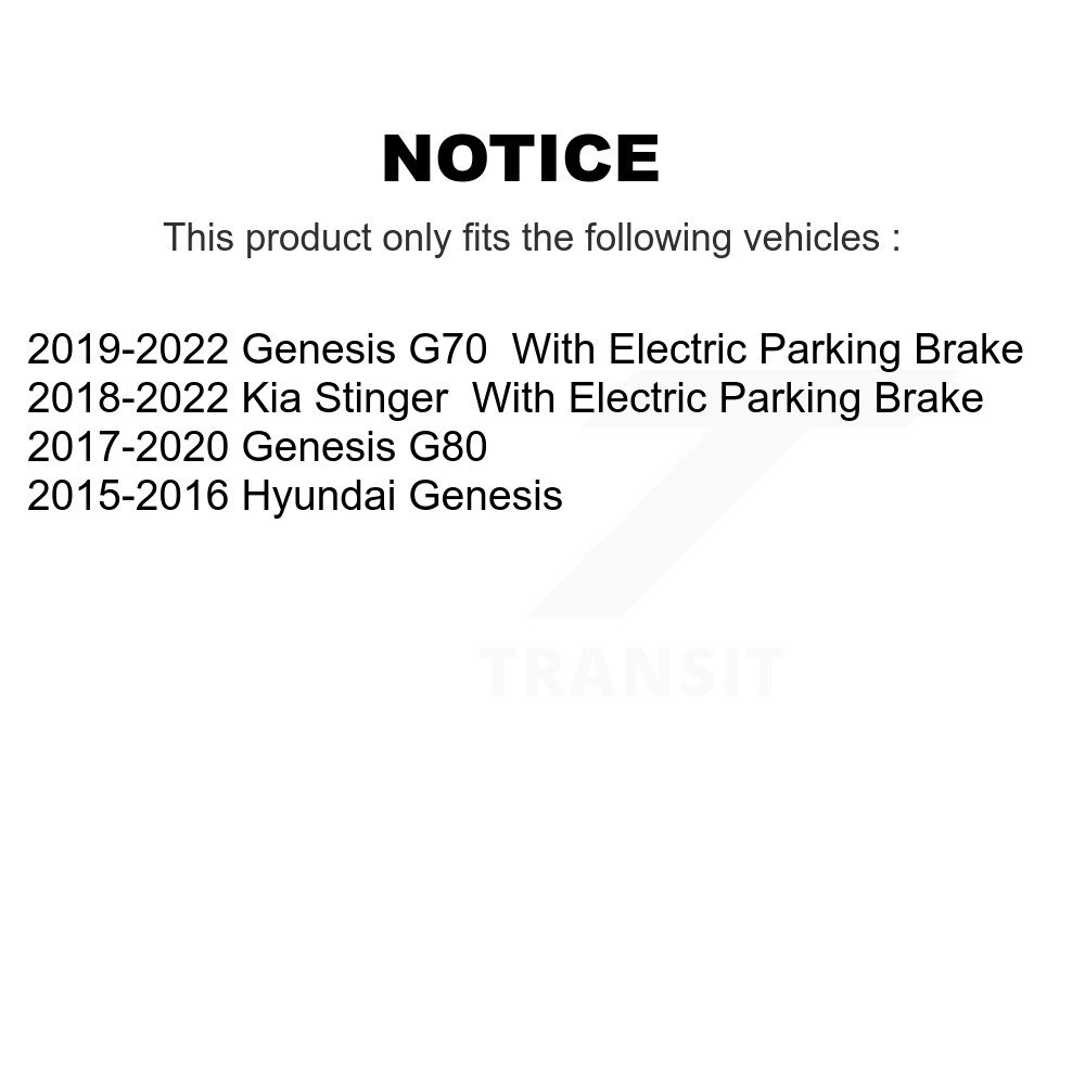 [Arrière] Chaussures de frein de stationnement arrière pour Genesis Kia Stinger G70 Hyundai G80 NB-1071B