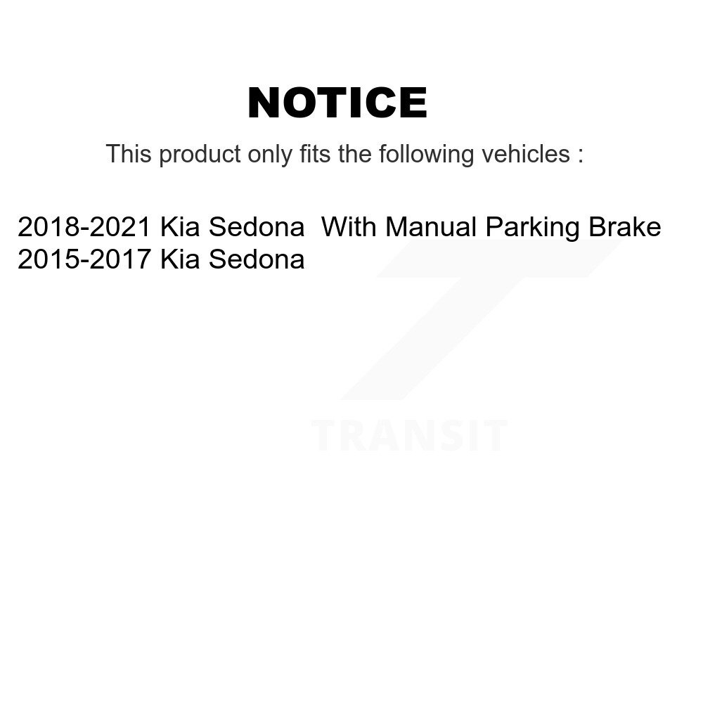 [Arrière] Patin de frein de stationnement arrière pour Kia Sedona NB-1078B