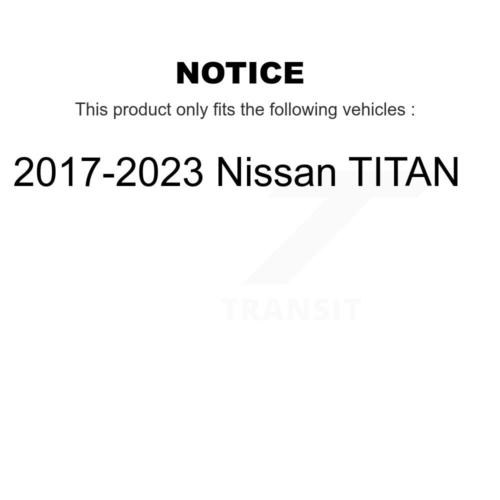 [Arrière] Chaussures de frein de stationnement arrière pour 2017-2023 Nissan TITAN NB-1104B