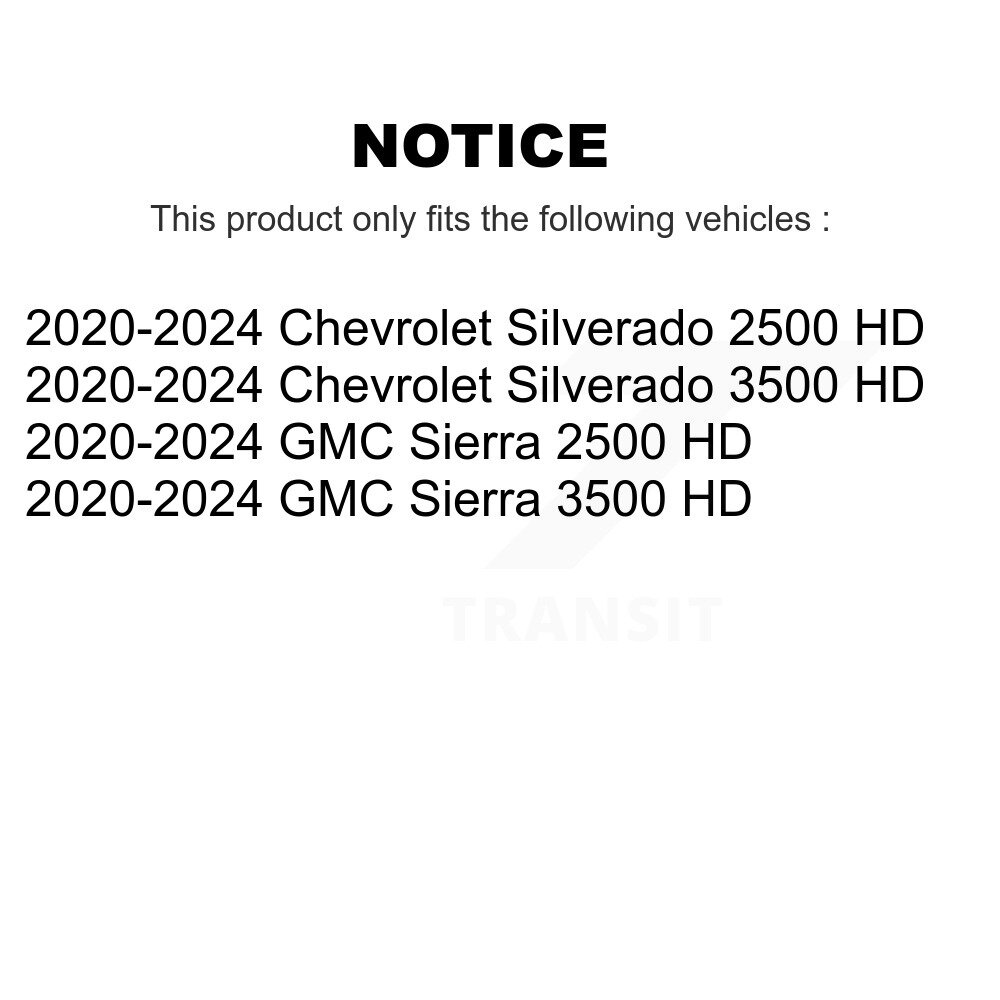 [Arrière] Patin de frein de parking arrière pour GMC Chevrolet Sierra 2500 HD Silverado 3500 NB-1117B