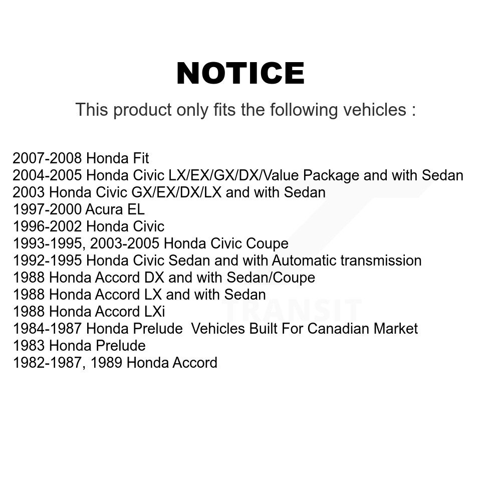 [Arrière] Chaussures de frein à tambour arrière pour Honda Civic Fit Acura EL Accord Prelude NB-576B