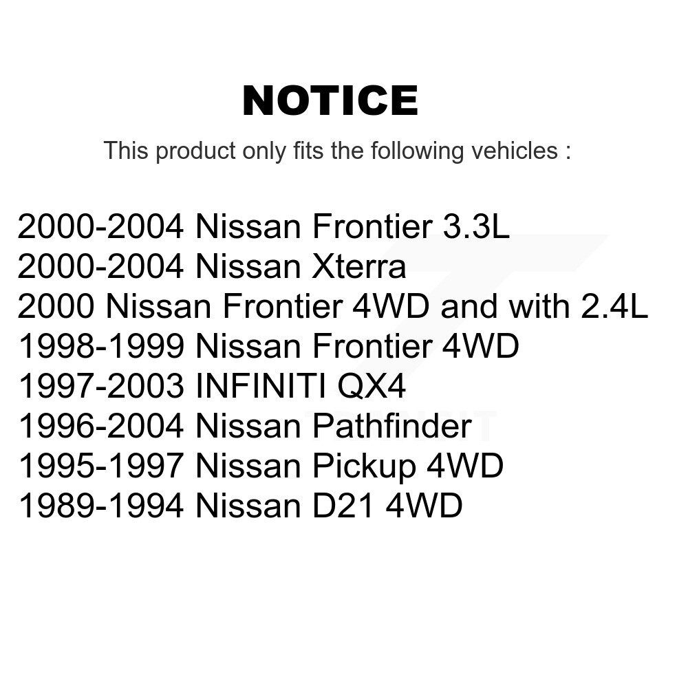 [Arrière] Chaussures de frein à tambour arrière pour Nissan Pathfinder Xterra Frontier INFINITI QX4 D21