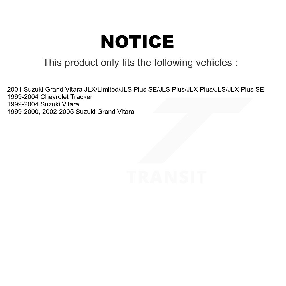 [Arrière] Chaussures de frein à tambour arrière pour Chevrolet Tracker Suzuki Grand Vitara NB-738B