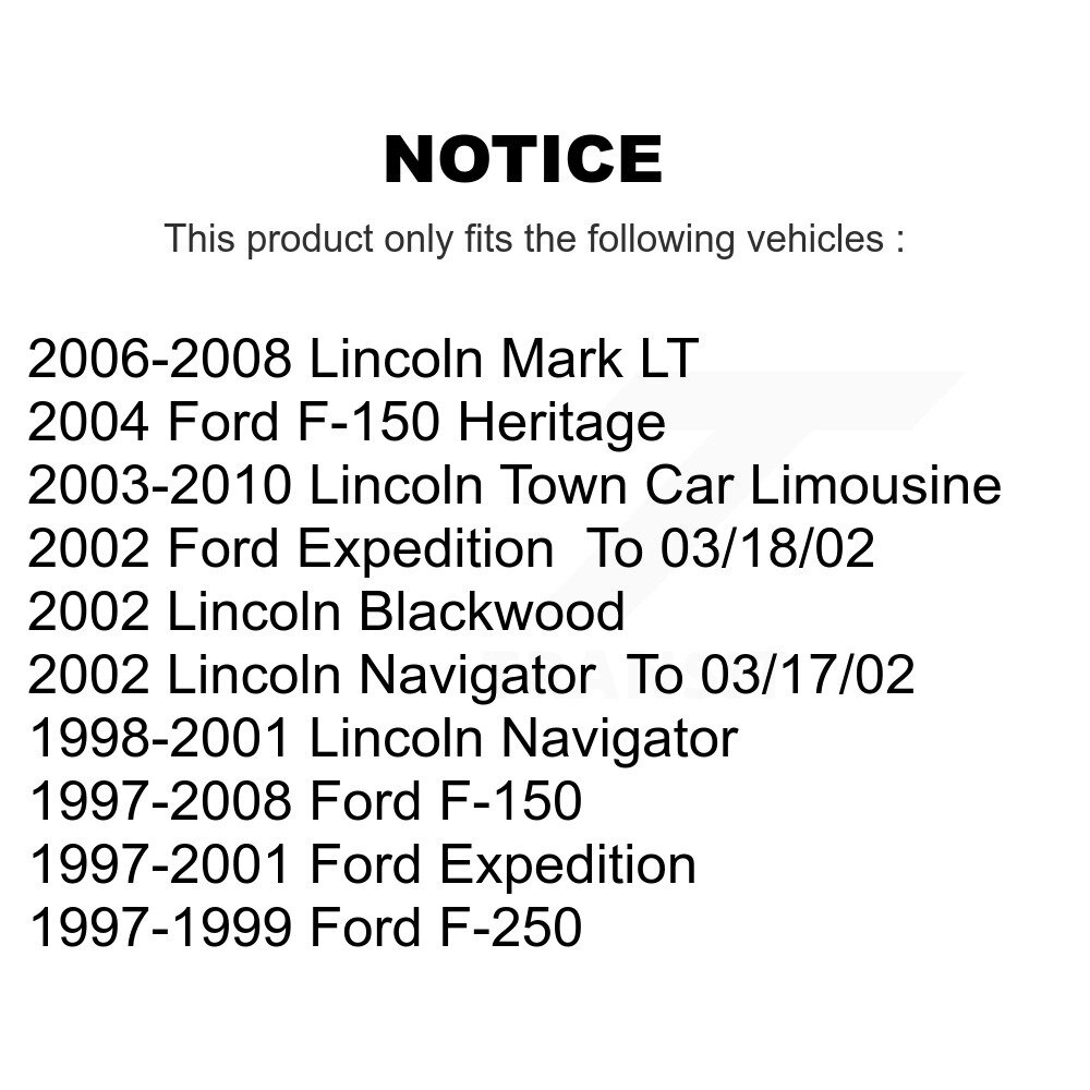 [Arrière] Chaussures de frein de stationnement arrière pour Ford F-150 Lincoln Town Auto Mark LT Expédition F-250