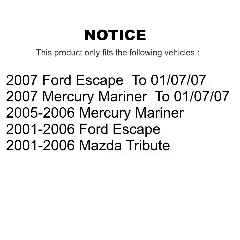 [Arrière] Chaussures de frein à tambour arrière pour Ford Escape Mazda Hommage Mercury Mariner NB-760B