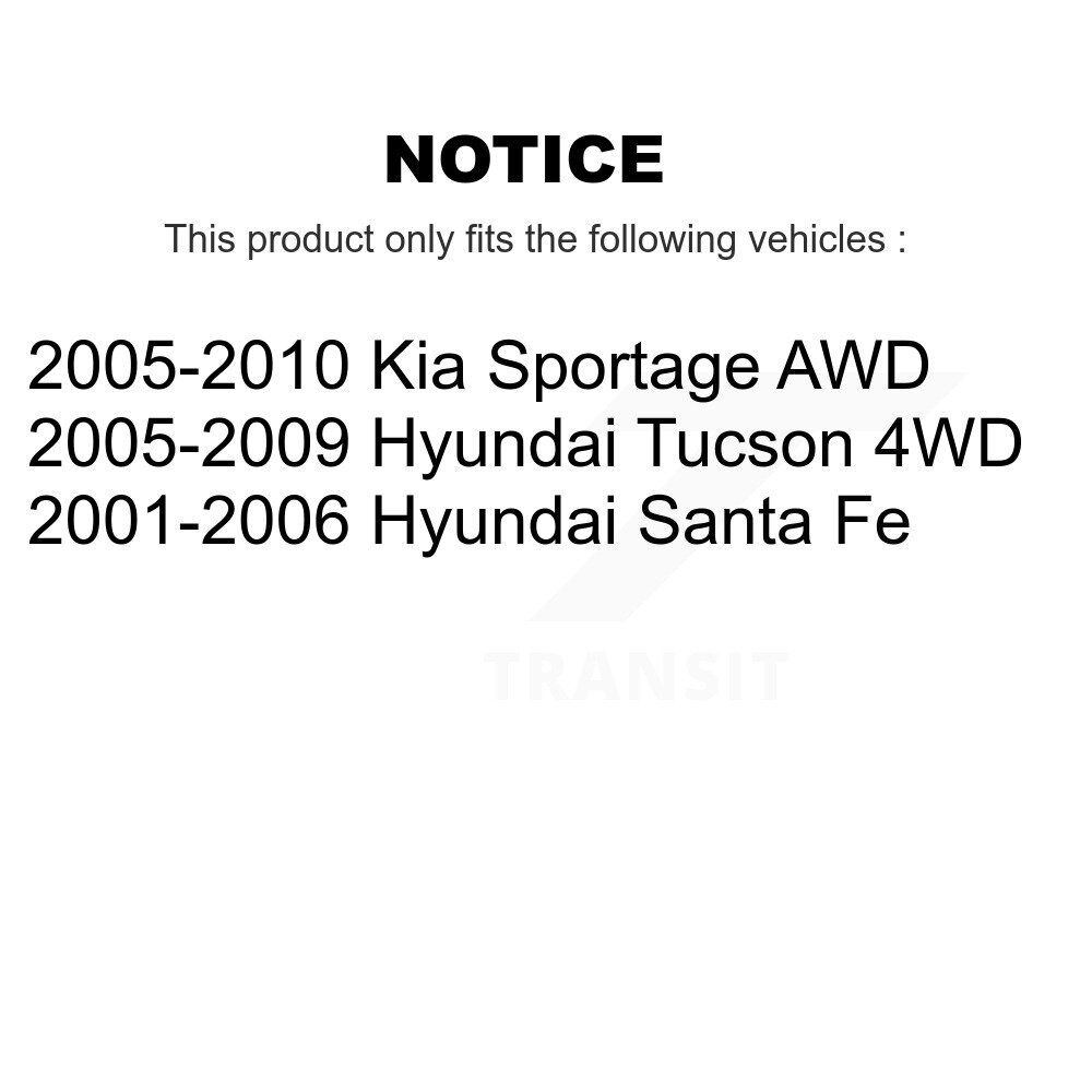 [Arrière] Chaussures de frein de stationnement arrière pour Hyundai Tucson Kia Sportage Santa Fe NB-773B