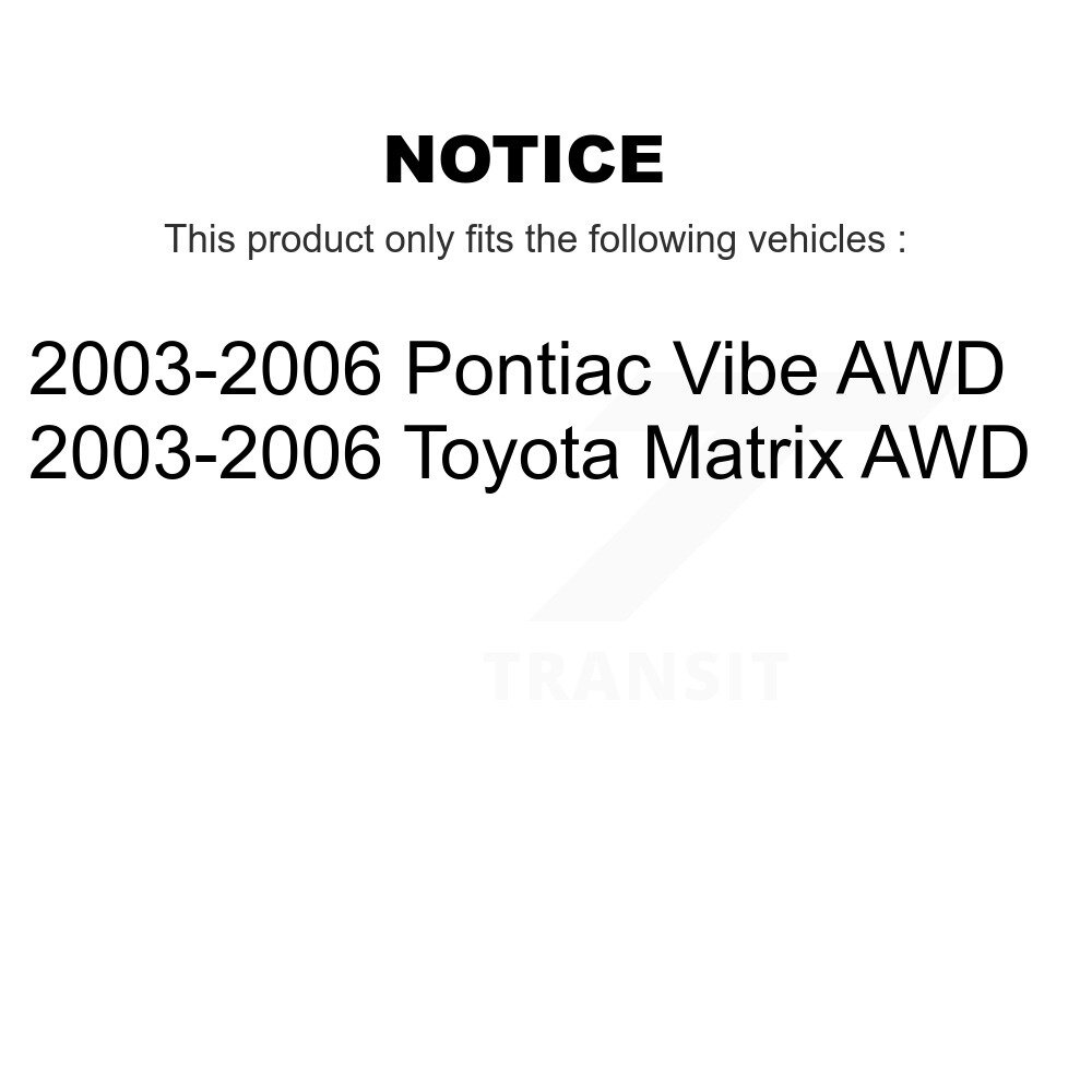 [Arrière] Chaussures de frein à tambour arrière pour 2003-2006 Vibe Pontiac Toyota Matrix AWD NB-790B
